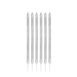 DETAY MUM GÜMÜŞ (15cm*6lı) - 1