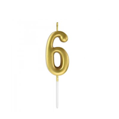 DR.GUSTO ALTIN RENK RAKAM MUM 6 NO (5CM) - 1