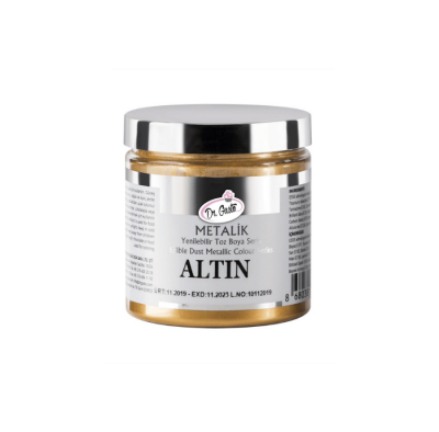 DR.GUSTO YENİLEBİLİR METALİK TOZ SİM 50 GR - ALTIN - 1