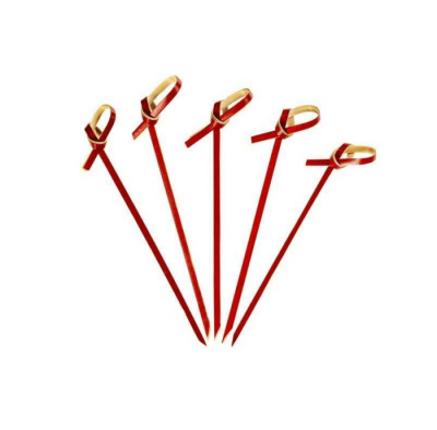 JLY-05 KIRMIZI DÜĞÜMLÜ BAMBU KÜRDAN 9CM YY-005 - 1