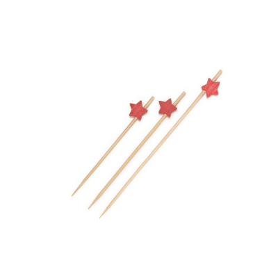 JLY-13 KIRMIZI YILDIZLI BAMBU KÜRDAN*100 - 1