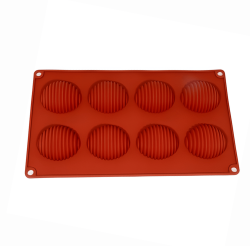 JSC2281 8Lİ TIRTIKLI YUVARLAK SİLİKON KALIP - Pastry Planet