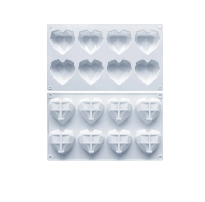 JSC2649 GEOMETRİK 8Lİ KALP KALIP - 1