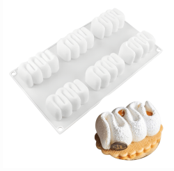 JSC3066 6LI SPİRAL SİLİKON KALIP 29*17*3,5 - Pastry Planet