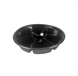 LİMERA YUVARLAK 7 BÖLMELİ KAP-SİYAH 400 LÜ L-450-S - Limera