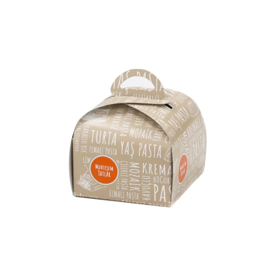 MUHTEŞEM TATLAR - TEKLİ ADET PASTA KUTUSU 100LÜ MT-09 - 1