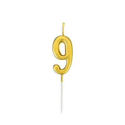 MUMAY RENKLİ RAKAM MUM 9 NO *12 - 1