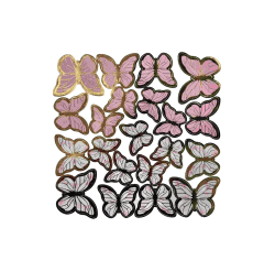 PASTA DEKOR SÜSLEME KELEBEK PEMBE 126 LI - Pastry Planet