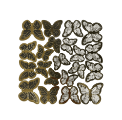 PASTA DEKOR SÜSLEME KELEBEK SİYAH 126 LI - Pastry Planet