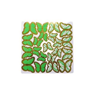 PASTA DEKOR SÜSLEME KELEBEK YEŞİL 126 LI - 1