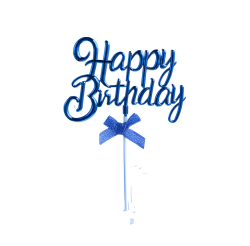 PASTA ÜSTÜ CAKE TOPPER NEON A.MAVİ 