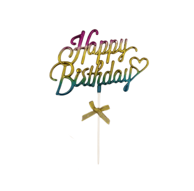 PASTA ÜSTÜ CAKE TOPPER NEON RAİNBO 