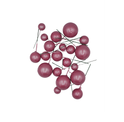 PASTA ÜSTÜ TOP SÜS METALİK AÇIK PEMBE - Pastry Planet