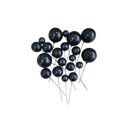 PASTA ÜSTÜ TOP SÜS METALİK SİYAH - Pastry Planet