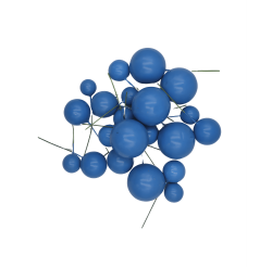 PASTA ÜSTÜ TOP SÜS METALİK PETROL MAVİSİ - Pastry Planet