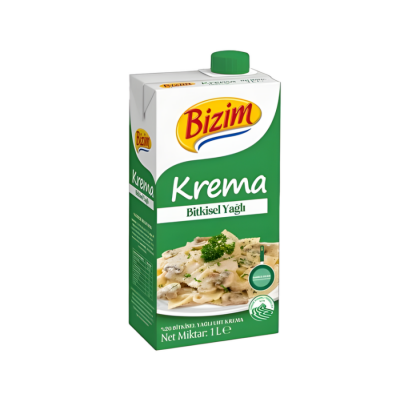ÜLKER BİZİM YEMEKLİK KREMA %20 YAĞLI BİTKİSEL 1KG - 1